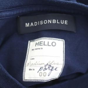MADISONBLUE Tシャツ カットソー クルーネック 半袖 プルオーバー 胸ポケット 00 紺 ネイビー