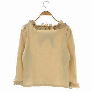 M'S GRACY リボンブローチ付き フリルカットソー 長袖 38 ベージュ