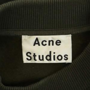 Acne Studios BIRD ショート丈サイドジップスウェット トレーナー 長袖 プルオーバー XXS カーキ 緑