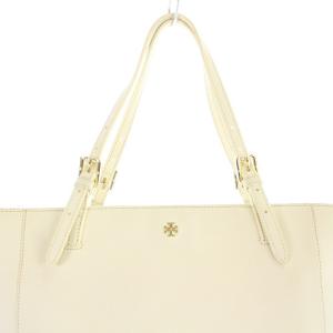 TORY BURCH トートバッグ ハンドバッグ ロゴ レザー 白 ホワイト
