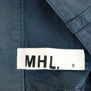 MHL. ボタンフライ タック テーパードパンツ コットン 2 ブルーグリーン