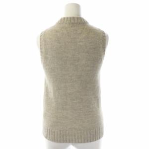 MHL. ニットベスト クルーネック 前開き 2 ライトグレー