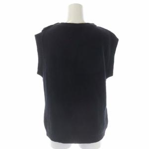 MHL. COTTON LINEN ニットベスト プルオーバー 2 紺 ネイビー