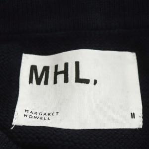 MHL. COTTON LINEN ニットベスト プルオーバー 2 紺 ネイビー