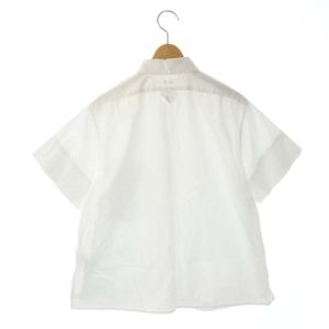 MARGARET HOWELL COTTON 半袖シャツ 前開き F 白 ホワイト