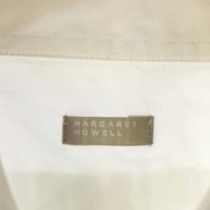 MARGARET HOWELL COTTON 半袖シャツ 前開き F 白 ホワイト