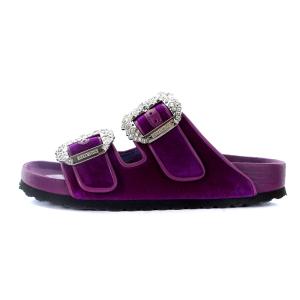 MANOLO BLAHNIK BIRKENSTOCK ARIZONA サンダル ベルベット 24cm 紫