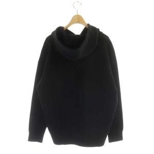 IENA 21AW コットンダンボールフードプルオーバー パーカー F 黒 ブラック