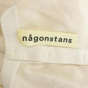 nagonstans 変形カーディガン Vネック 長袖 ボタン コットン 38 アイボリー