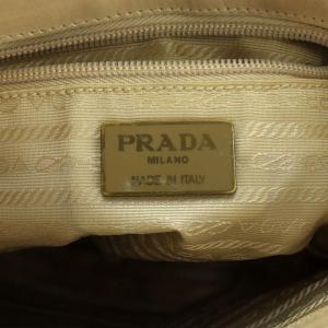 PRADA ハンドバッグ レザー ベージュ OH