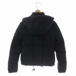 POLO RALPH LAUREN ダウンジャケット アウター フード付き ジップアップ スナップボタン XS 黒 ブラック