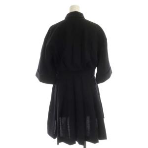 ENFOLD 22SS PEジョーゼット プリーツスカート DRESS 38 ダークネイビー