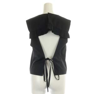 ENFOLD 21SS バックオープン フリルベスト 38 紺