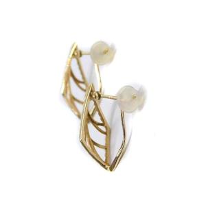 agete ピアス 透かし K10 イエローゴールド