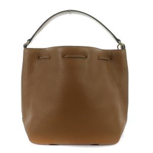 FURLA ハンドバッグ ショルダーバッグ 2way レザー 巾着 茶 ブラウン SH