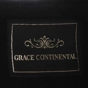 GRACE CONTINENTAL アンゴラMIXビーバーコート アウター ショート フード フォックスファー 36 黒 ブラック