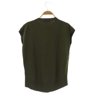 Theory 21SS Compact Crepe Cocoon PO ニット カットソー プルオーバー フレンチスリーブ S カーキ