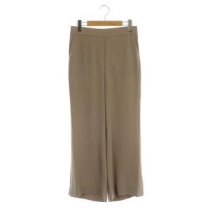 POWDER CREPE ワイドパンツ イージー スリット P モカ