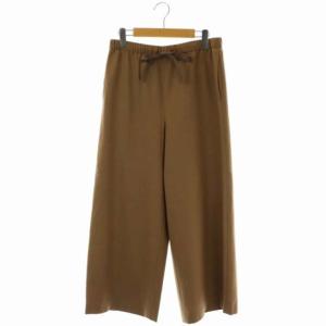 Theory Light Saxony Wide Cropped Culotte ワイドクロップドパンツ イージー ウール S 茶 ブラウン