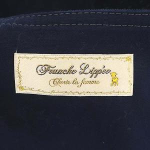 franche lippée コーデュロイ ジャンパースカート Iライン ひざ丈 レースアップ M 紺 ネイビー