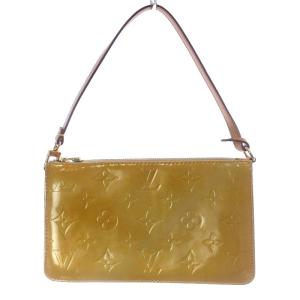 ヴェルニ レキシントン アクセサリーポーチ ハンドバッグ ワンハンドル イエロー M91010