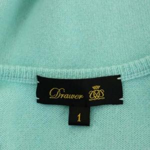 Drawer カシミヤ クルーネックカーディガン ニット 長袖 1 ミントグリーン