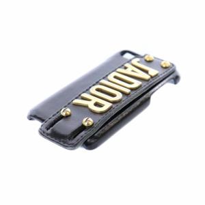 Christian Dior ジャディオール J’ADIOR スマホケース iPhone SE レザー 黒 ブラック 金 ゴールド