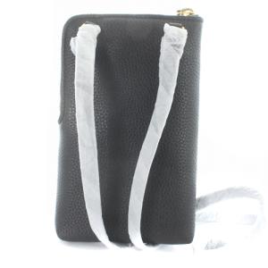 21SS スマホショルダーバッグ レザー ロゴ 黒 ブラック（2023/06/13  