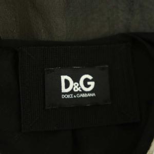 DOLCE&GABBANA レースカットソー ノースリーブ クルーネック プルオーバー シアー 38 アイボリー 黒 ブラック