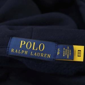 POLO RALPH LAUREN ポロベア裏起毛パーカー スウェット 長袖 フード プルオーバー プリント SP 紺 ネイビー マルチカラー