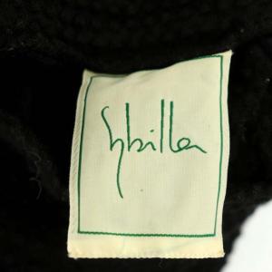 SYBILLA ワンピース  ハイネック 長袖 ひざ丈 ウール 40 黒 ブラック