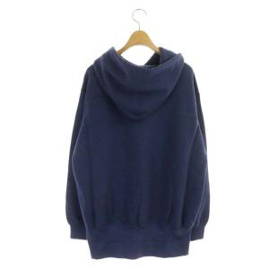 Drawer コットンカシミヤ裏毛パーカー プルオーバー 長袖 1 紺 ネイビー