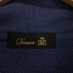 Drawer コットンカシミヤ裏毛パーカー プルオーバー 長袖 1 紺 ネイビー