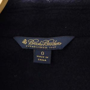 Brooks Brothers ウールコート チェスターコート ショート丈 アウター シングル 0 紺 ネイビー