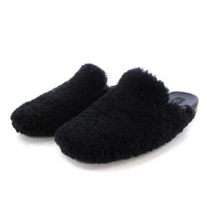 22AW ジャナヤ コージー ミュール JANAYA COZY MULE フラット US8 25cm 黒 ブラック 1130815