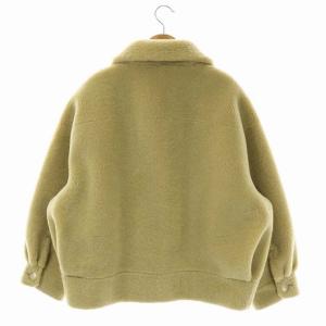 STUNNING LURE 21AW エコムートンショートジャケット ブルゾン ボア スタンドカラー スナップボタン 1 スモークグリーン