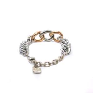 SWAROVSKI チェーンブレスレット ラインストーン シルバー色