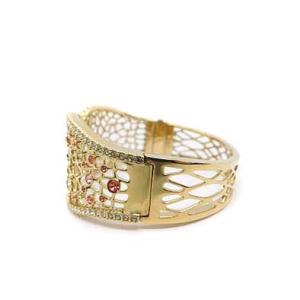 SWAROVSKI ラインストーンバングル ブレスレット ゴールド色