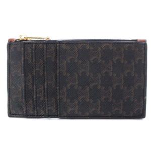 トリオンフキャンバス ラムスキン カードケース コインケース タン 10B682CAM.04LU