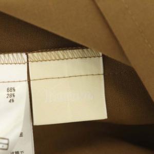 Diagram GRACE CONTINENTAL 22AW ウールビエラシャツワンピース ロング 長袖 バンドカラー 36 ライトブラウン