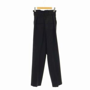 Helmut Lang PULL ON GB パンツ テーパード センタープレス タック イージー ウール 0 ブラック