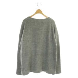 Theory ファープルオーバー ニット カットソー ボートネック 長袖 ウール混 S グレー