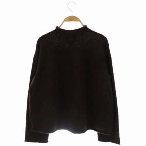 Theory ニット ウール カシミヤ混 カットソー 長袖 プルオーバー ハイネック S 茶 ブラウン