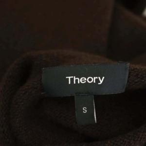 Theory ニット ウール カシミヤ混 カットソー 長袖 プルオーバー ハイネック S 茶 ブラウン