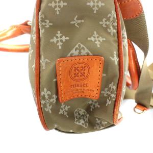 russet ハンドバッグ ショルダーバッグ 2way ナイロン モノグラム ベージュ オレンジ