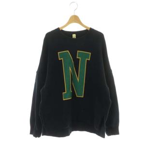 アルファベット プルオーバー スウェット トレーナー 長袖 裏起毛 サイドスリット 38 ブラック グリーン イエロー