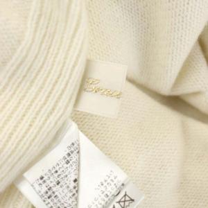 Grace Class 22AW チルデンロングニットワンピース 長袖 ストレート スリット ロング Vネック 36 白 黒 ホワイト ブラック