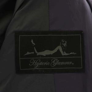 HYSTERIC GLAMOUR プリマロフト ワッペン フードジャケット ブルゾンコート アウター 中綿 ジップアップ F 紫 パープル