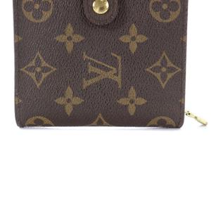 LOUIS VUITTON モノグラム コンパクトジップ 二つ折り財布 茶色 ブラウン M61667