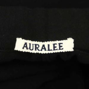 AURALEE A20SP06WW WOOL POLYESTER RIB KNIT PANTS 0 ブラック